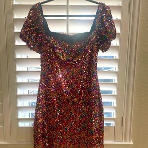 Ladies sequin dress; size medium